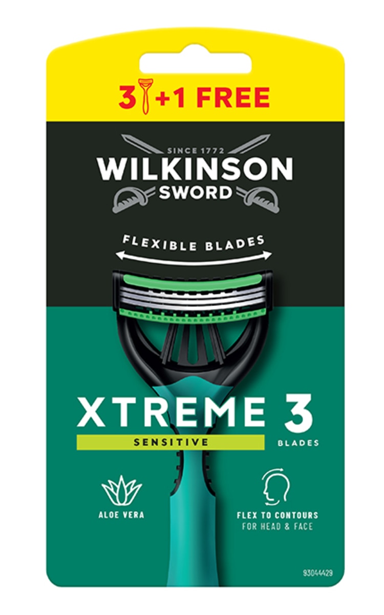 WILKINSON WILKINSON Xtreme3 Sensitive vienreizējie vīriešu skuvekļi, 4gab. 4 gab.