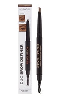 MAKEUP REVOLUTION Duo Brow Definer uzacu zīmulis, Medium Brown, 0.15g