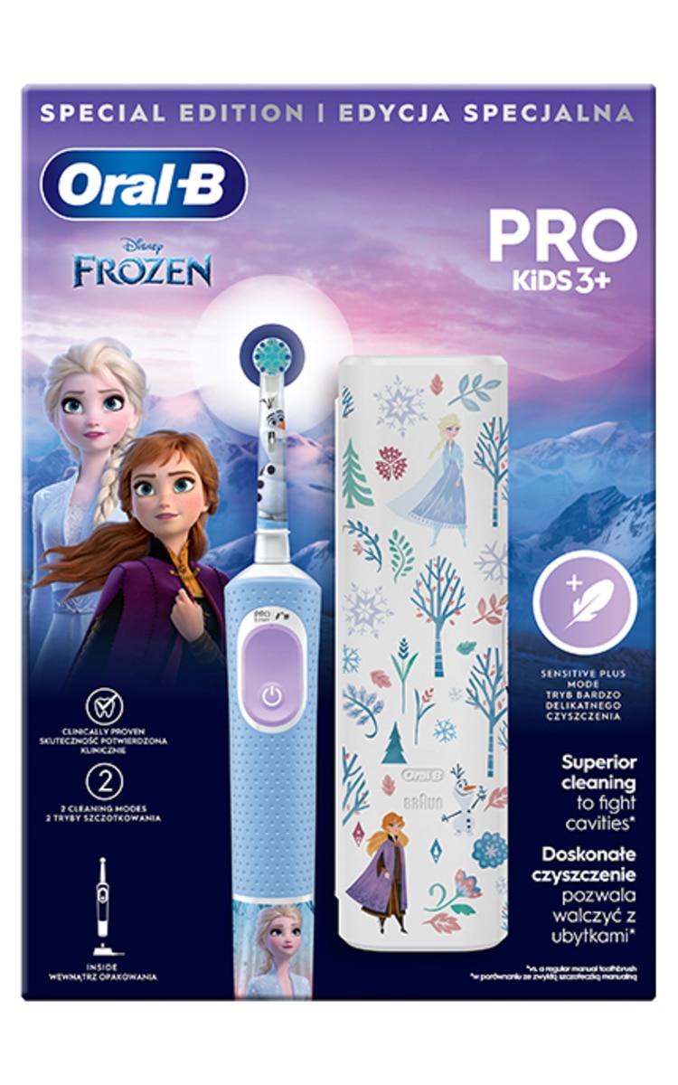 ORAL B ORAL-B Vitality PRO Frozen bērnu elektriskā zobu birste ar futlāri