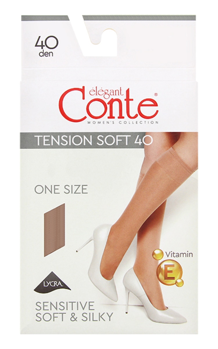CONTE CONTE Tension 40den гольфы, Natural, 1пара Natural