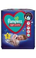 PAMPERS Night Pants S5 biksītes aizsardzībai nakts laikā, 12-17kg, 22gab.