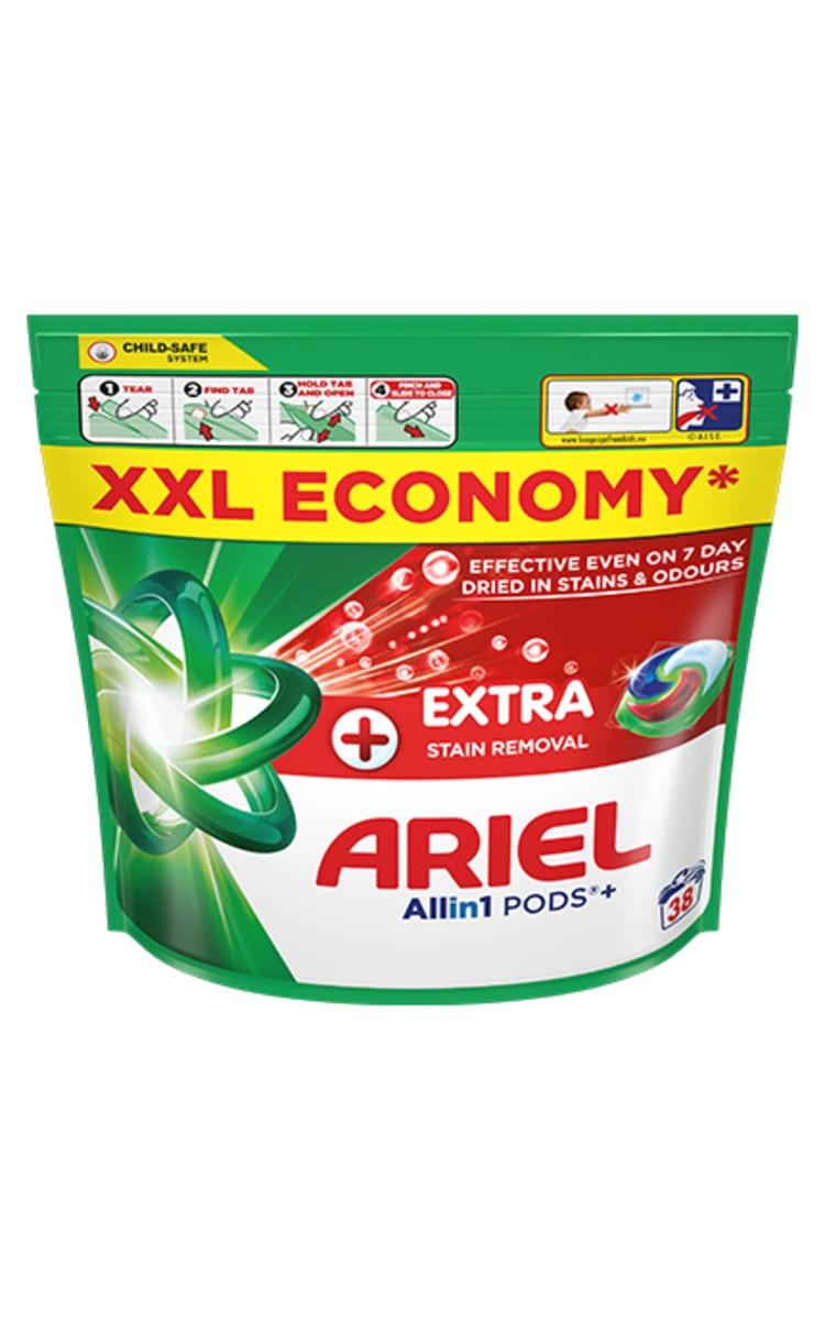 ARIEL ARIEL Extra Clean veļas mazgāšanas kapsulas, 38gab.