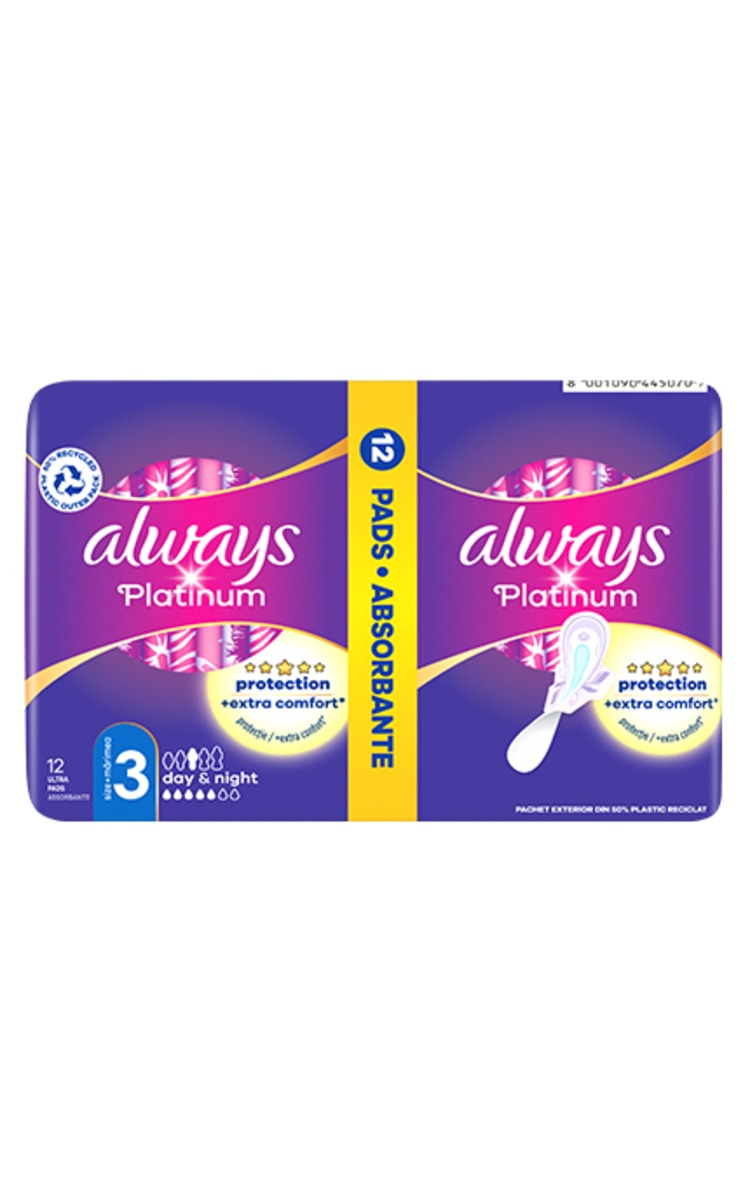 ALWAYS ALWAYS Platinium Duo Night higiēniskās paketes, 12gab. 12 gab.