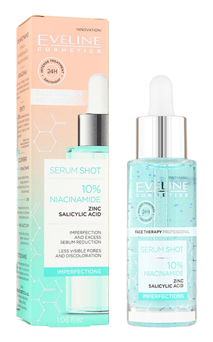 EVELINE EVELINE Serum Shot 10% Niacinamide serums sejai, kaklam un dekoltē zonai, 30мл