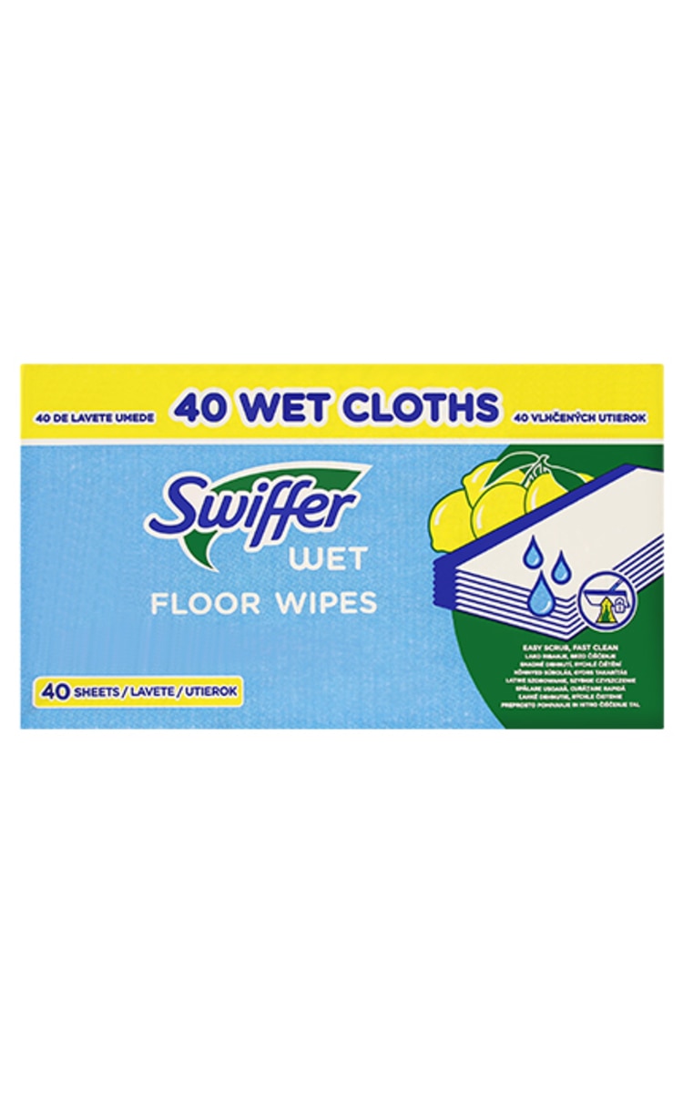 SWIFFER SWIFFER rezerves mitrās salvetes grīdu tīrīšanai, 40gab.