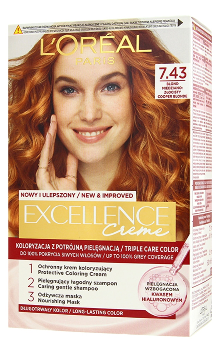 LOREAL EXCELLENCE EXCELLENCE Creme краска для волос 7.43 1 шт