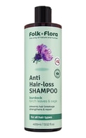 FOLK&FLORA Anti Hair-Loss, Burdock, stiprinošs šampūns pret matu izkrišanu, 400ml