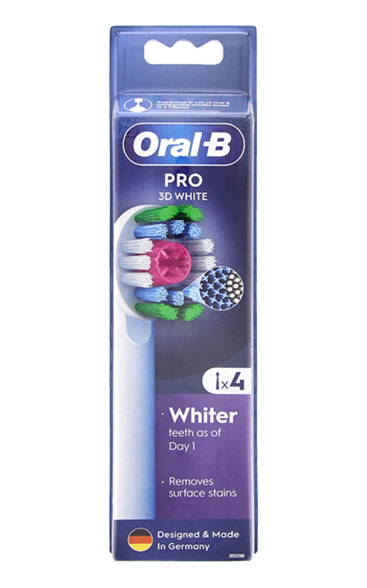 ORAL B ORAL-B PRO 3D White zobu birstes rezerves uzgaļi, 4gab. 4 gab.