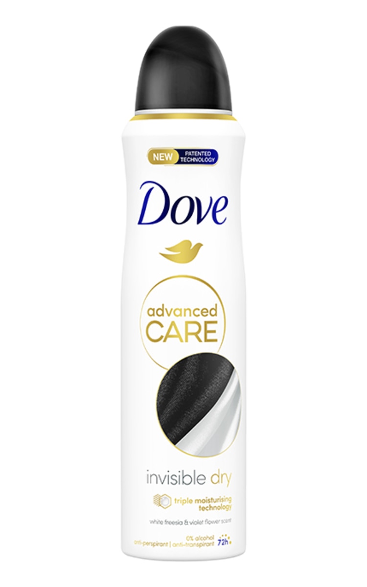 DOVE DOVE Advanced Care Invisible White Freesia&Violet Flower izsmidzināms antiperspirants, 150ml 150 ml