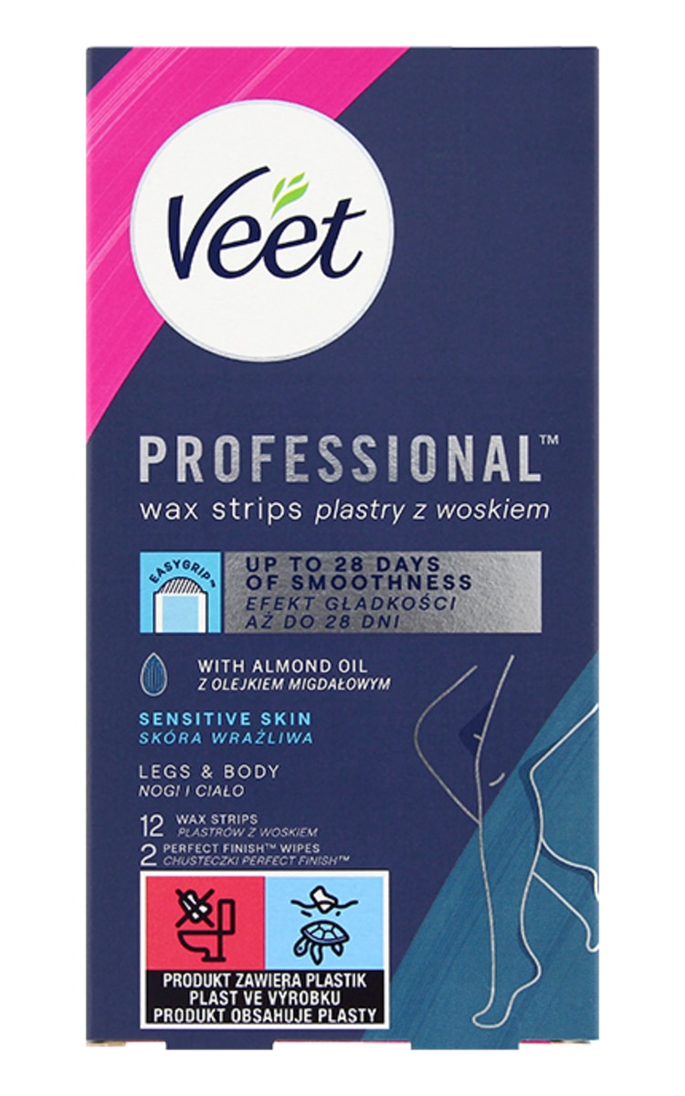 VEET VEET Sensitive депиляционные восковые полоски, 12шт. 12 шт