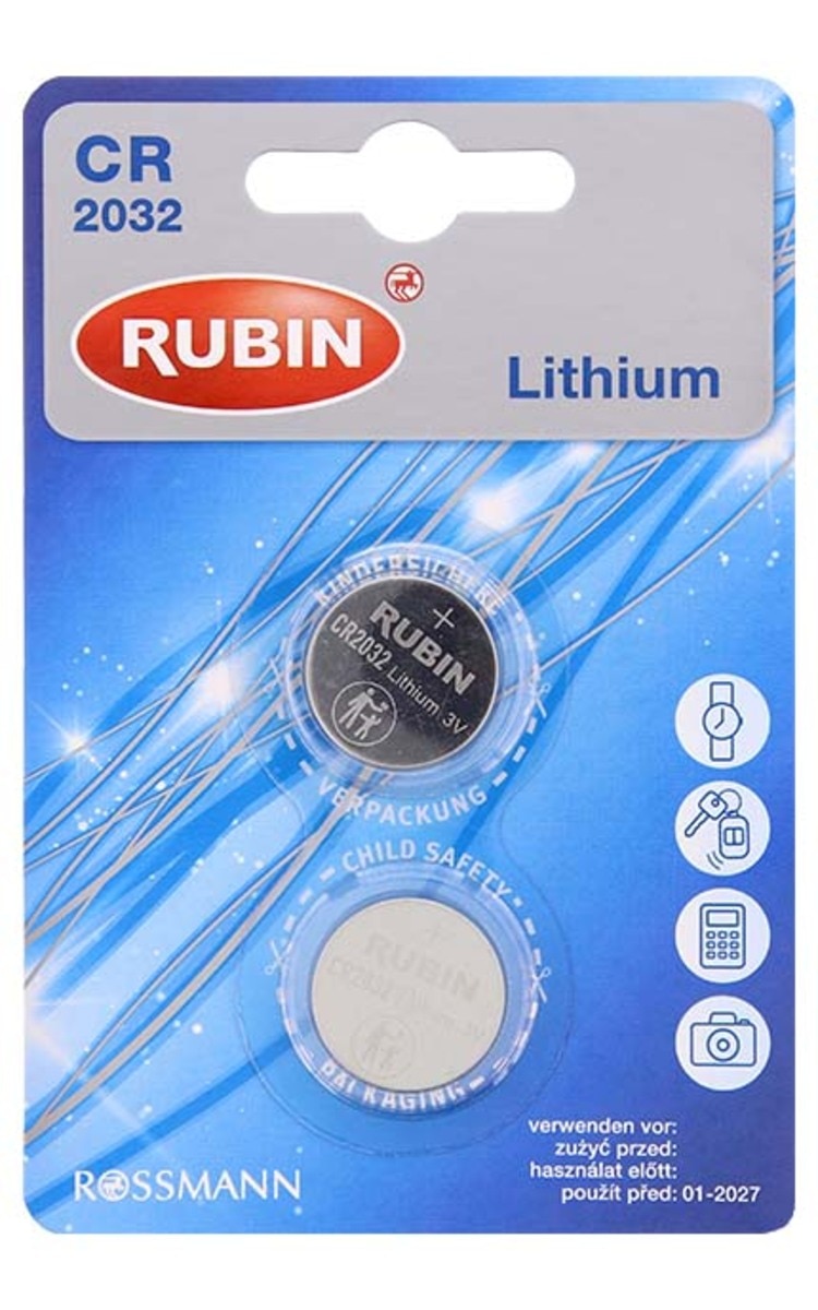 RUBIN RUBIN CR2032 3V baterijas, 2gab.