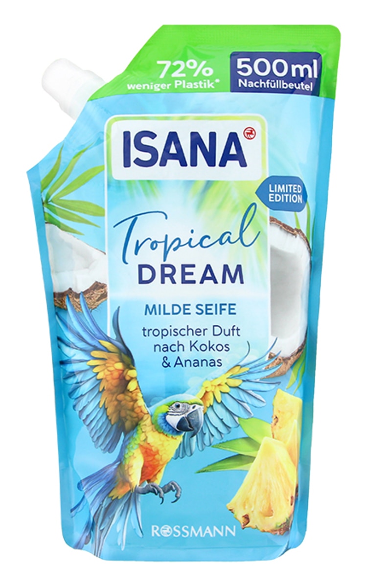 ISANA ISANA Tropical Dream резервный наполнитель жидкого мыла, 500мл 500 мл