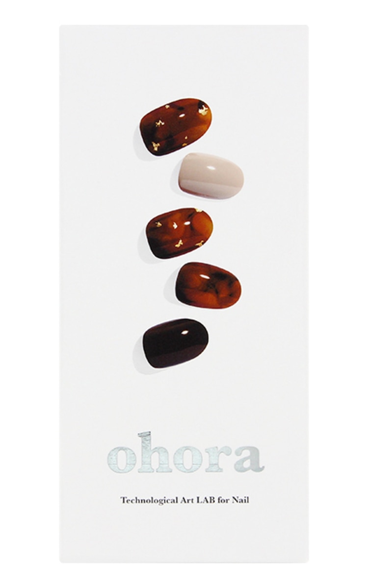 OHORA OHORA Semi Cured Gel Nail Strips (N Brown Sugar) набор гелевых наклеек для маникюра, 30 наклеек