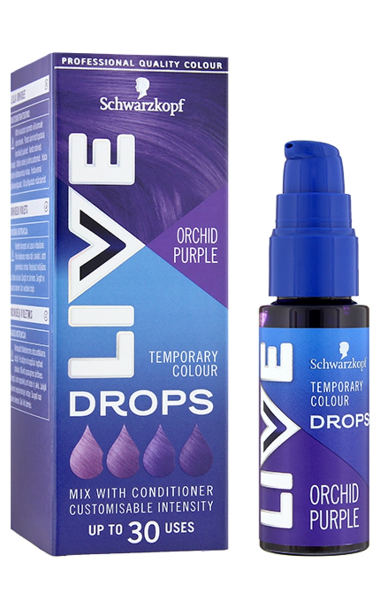 LIVE COLOR LIVE Colour Drops matu krāsas pilieni, Orchid Purple, 30ml 30 ml