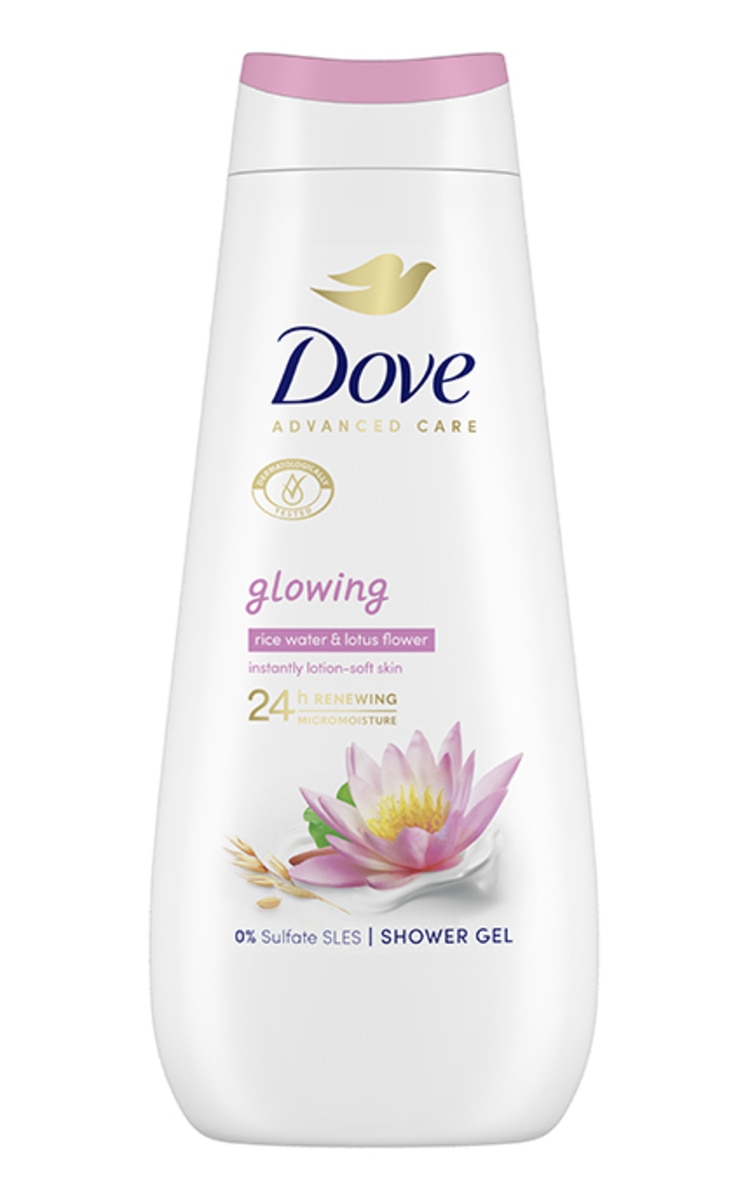 DOVE DOVE Glowing Rice Water&Lotos Flower dušas želeja, 400ml 400 ml