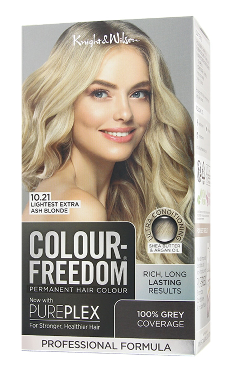 COLOUR FREEDOM COLOUR FREEDOM Pureplex Permanent matu krāsa, 10.21 Lightest Extra Ash Blonde 1 gab.