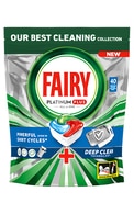 FAIRY Platinum Plus Deep Clean trauku mazgāšanas kapsulas, 40gab.