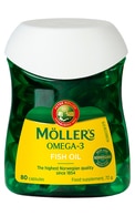 MOLLER Omega-3 рыбий жир пищевая добавка, 80 капсул