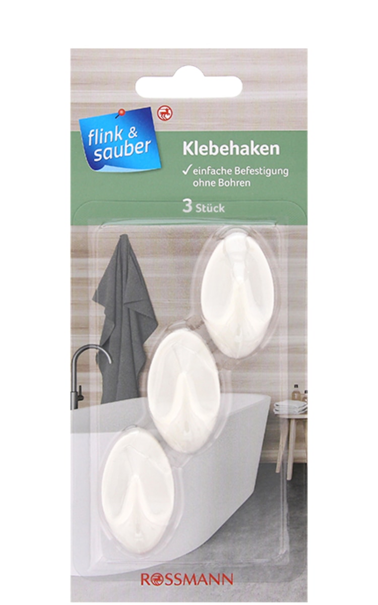 FLINK&SAUBER FLINK&SAUBER Cамоклеящиеся крючки, 3шт. 3 шт
