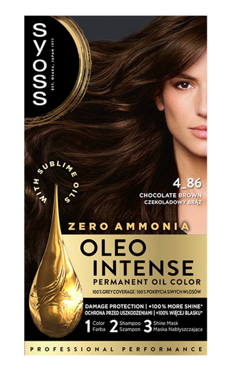 1 PCS SYOSS OLEO SYOSS Oleo matu krāsa, 4-86 Chocolate Brown
