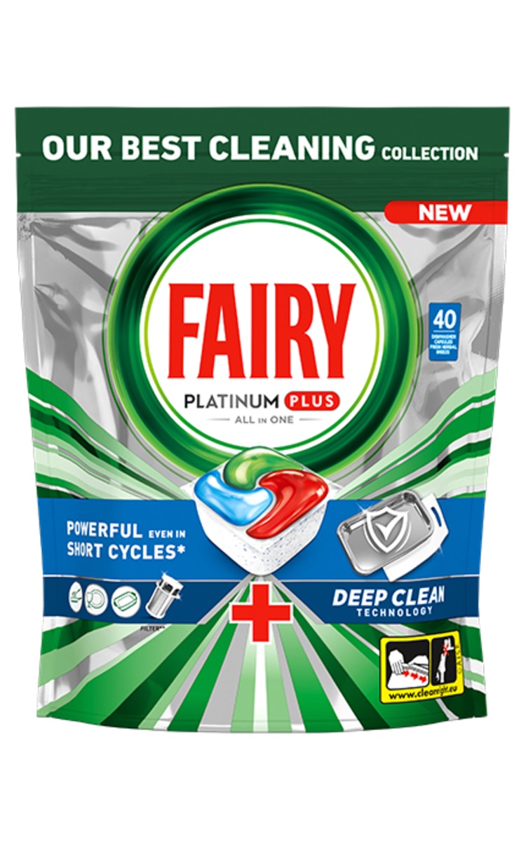 FAIRY FAIRY Platinum Plus Deep Clean trauku mazgāšanas kapsulas, 40gab. 40 gab.