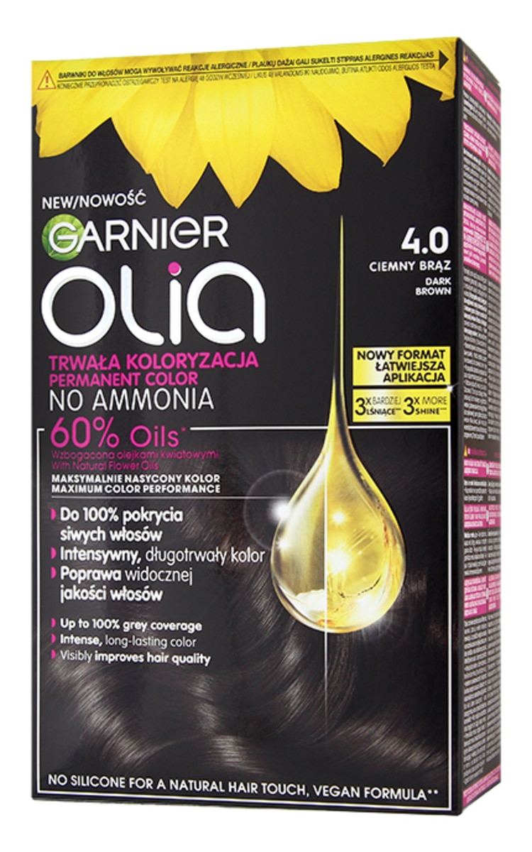 GARNIER OLIA GARNIER OLIA Стойкая краска для волос, 4.0 Dark Brown 1 шт