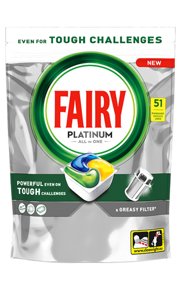 FAIRY FAIRY Platinum Lemon trauku mazgāšanas kapsulas, 51gab. 51 gab.