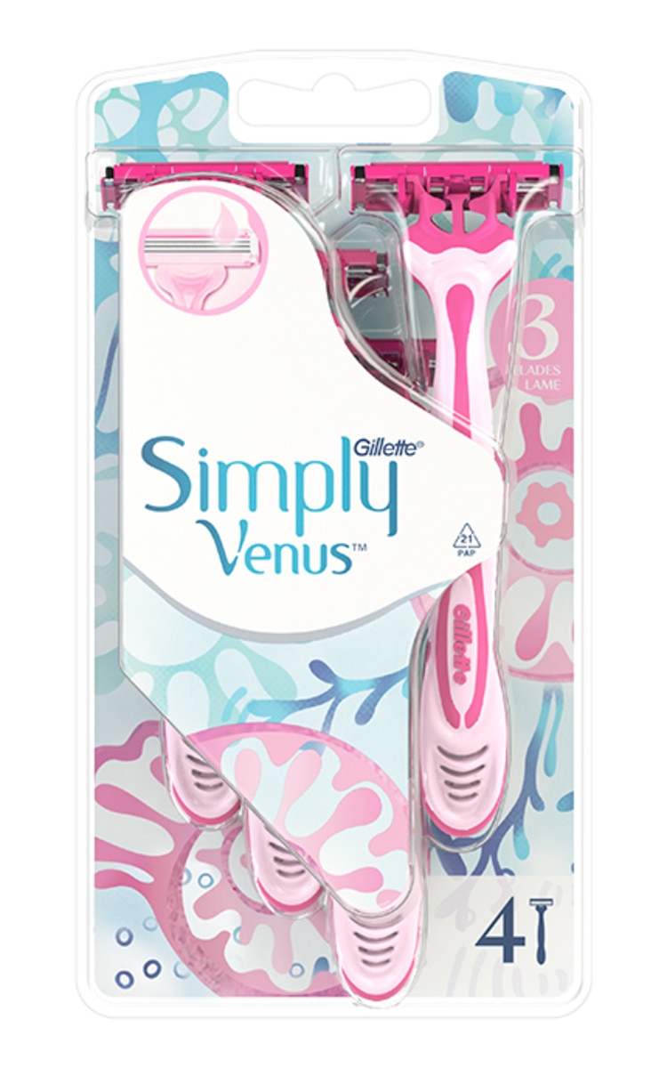 GILLETTE GILLETTE Venus Simply vienreizlietojamie skuvekļi sievietēm, 4gab. 4 gab.