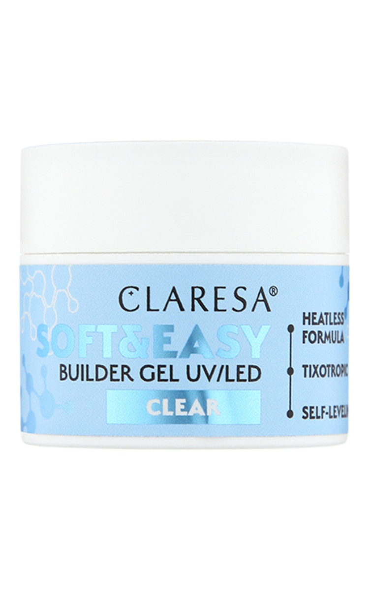 CLARESA CLARESA Soft&Easy Builder Gel UV/LED гель для наращивания ногтей, Clear, 12г Pure White