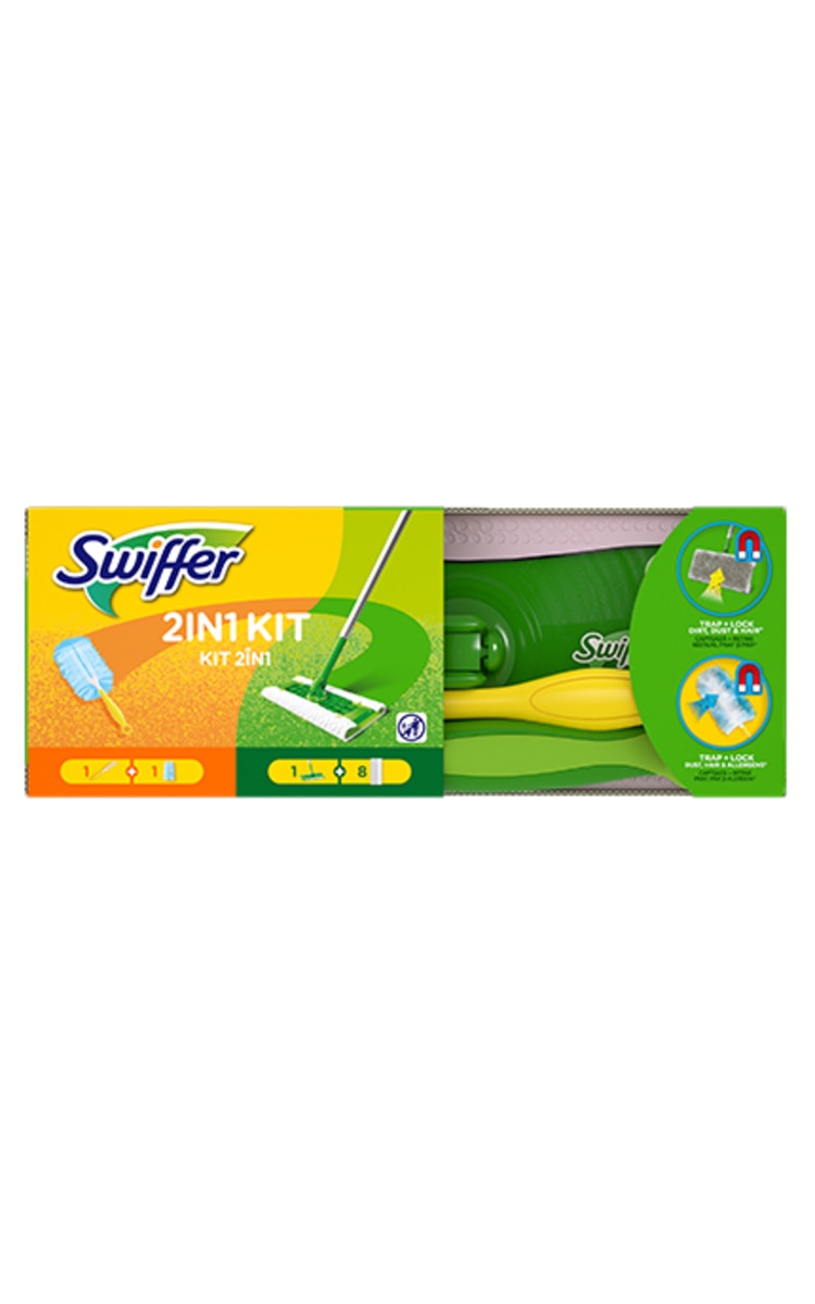SWIFFER SWIFFER Щётка для пола с сухими (8шт.) салфетками + щетка для пыли SWIFFER, комплект