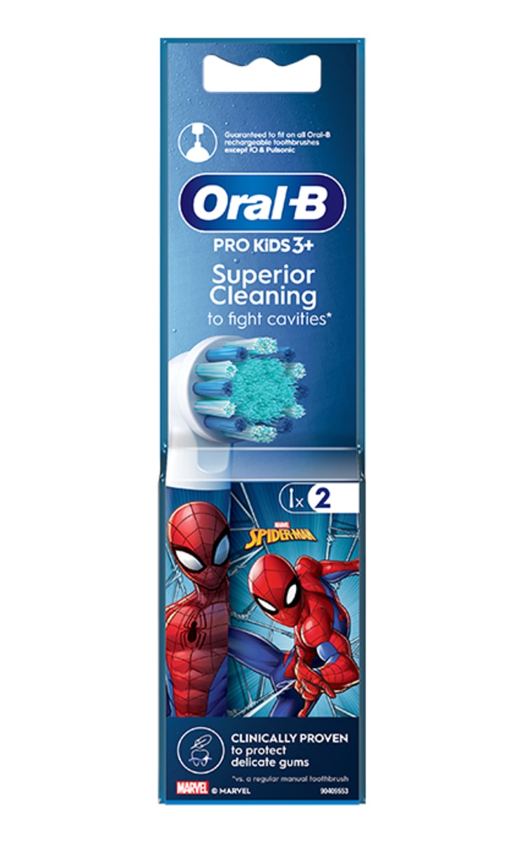 ORAL B ORAL-B PRO Spiderman 3+ сменные насадки для электрической зубной щетки, 2шт. 2 шт