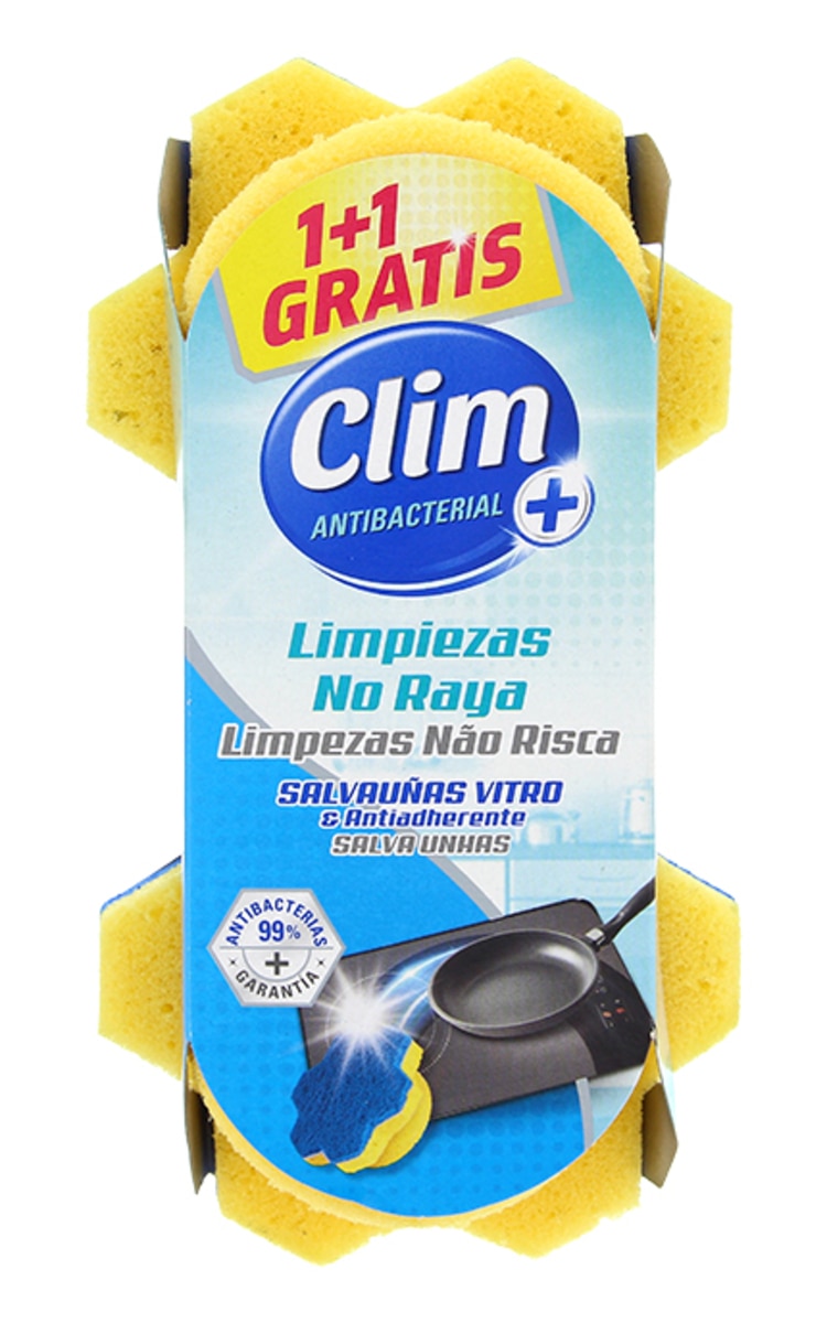 CLIM Antibacterial+ кухонные губки, 2шт.