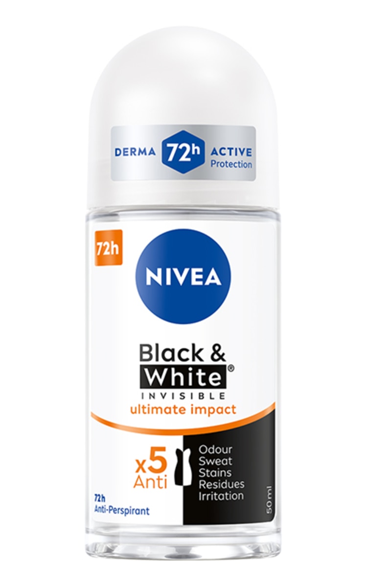 NIVEA NIVEA Black&White Ultimate Impact rullīša antiperspirants, 50ml 50 ml