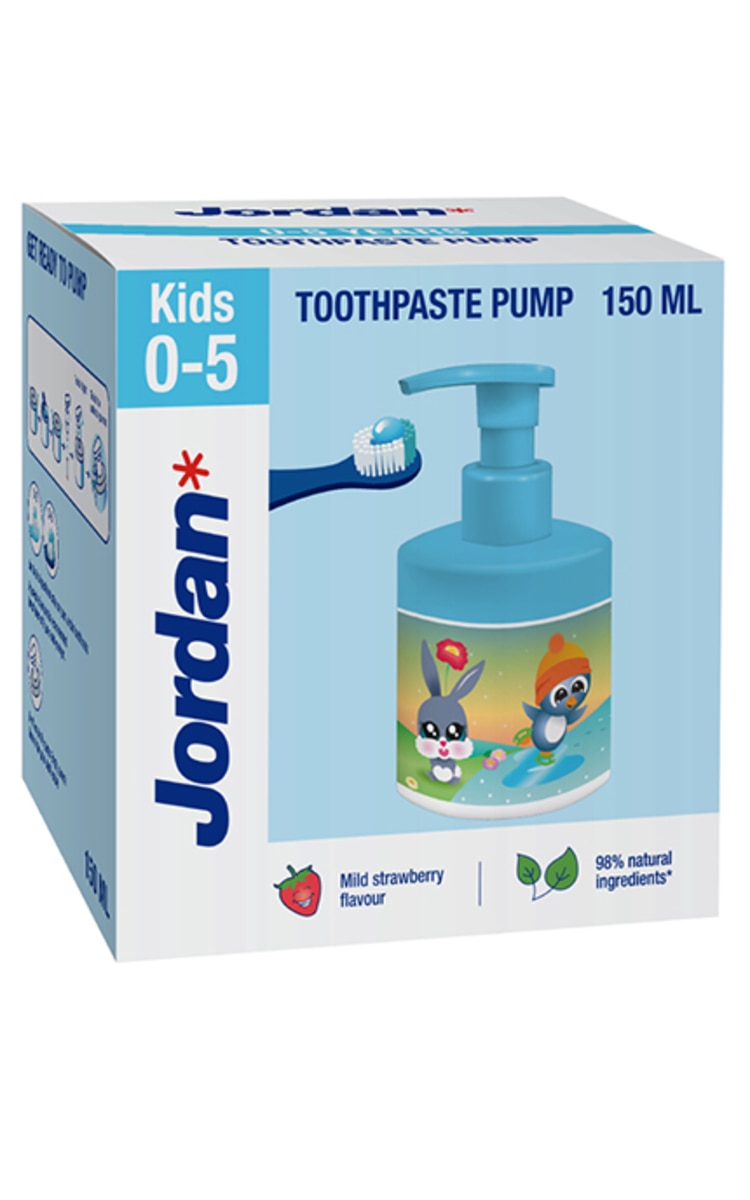 JORDAN JORDAN Kids Pump зубная паста с помповым дозатором 0-5 лет, 150мл 150 мл