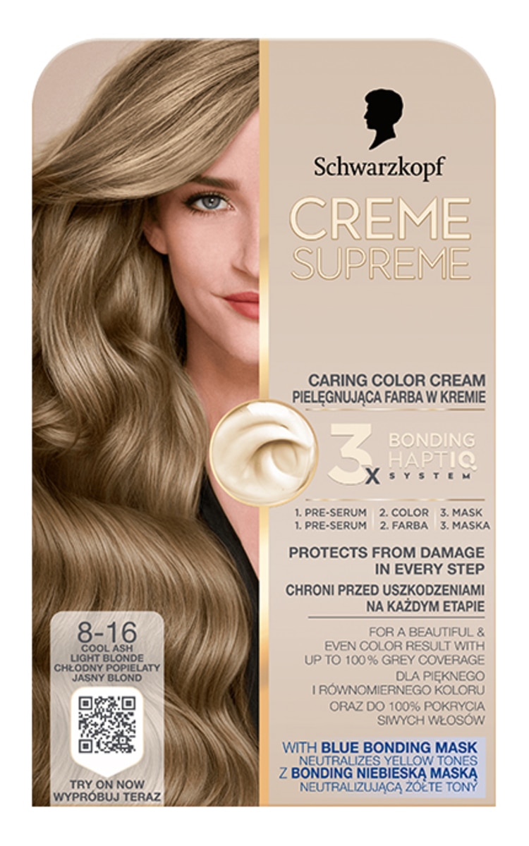 CRÈME SUPREME краска для волос, 8-16 Cool Ash Light Blonde