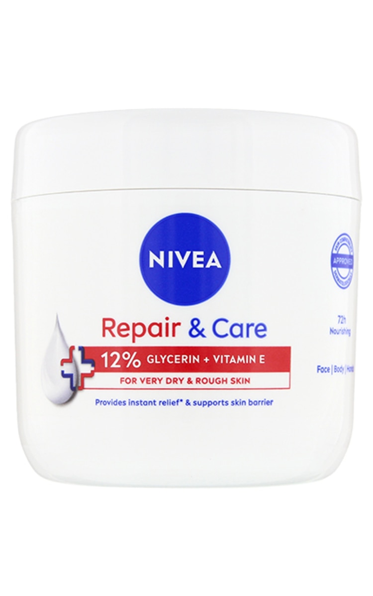 NIVEA NIVEA Repair&Care krēms sejai, rokām un ķermenim ar 12% glicerīnu un E vitamīnu, 400ml 400 ml