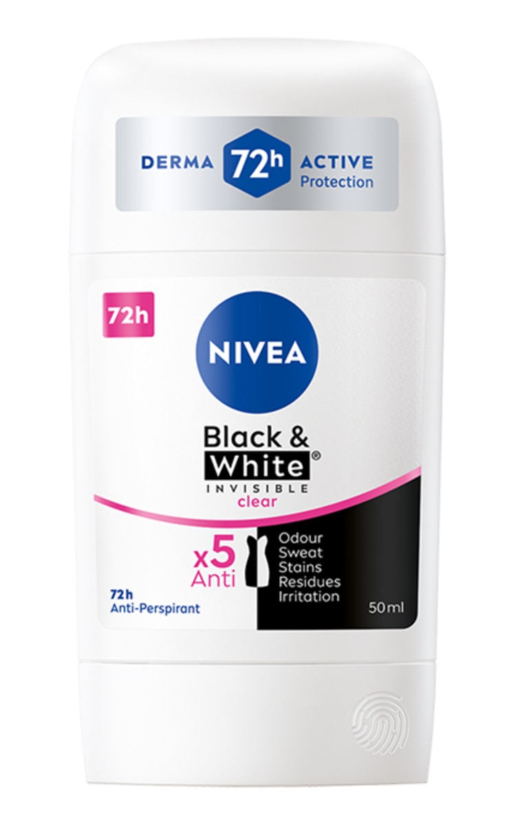 NIVEA NIVEA Black&White Invisible Clear антиперспирант-карандаш, 50мл 50 мл