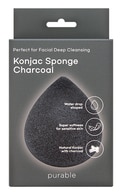 PURABLE Konjac Sponge - Charcoal konjaka sejas attīrīšanas līdzeklis, 1gab.