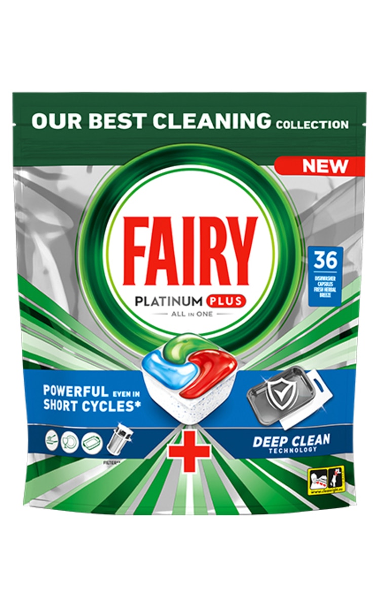 FAIRY FAIRY Platinum Plus Deep Clean trauku mazgāšanas kapsulas, 36gab. 36 gab.