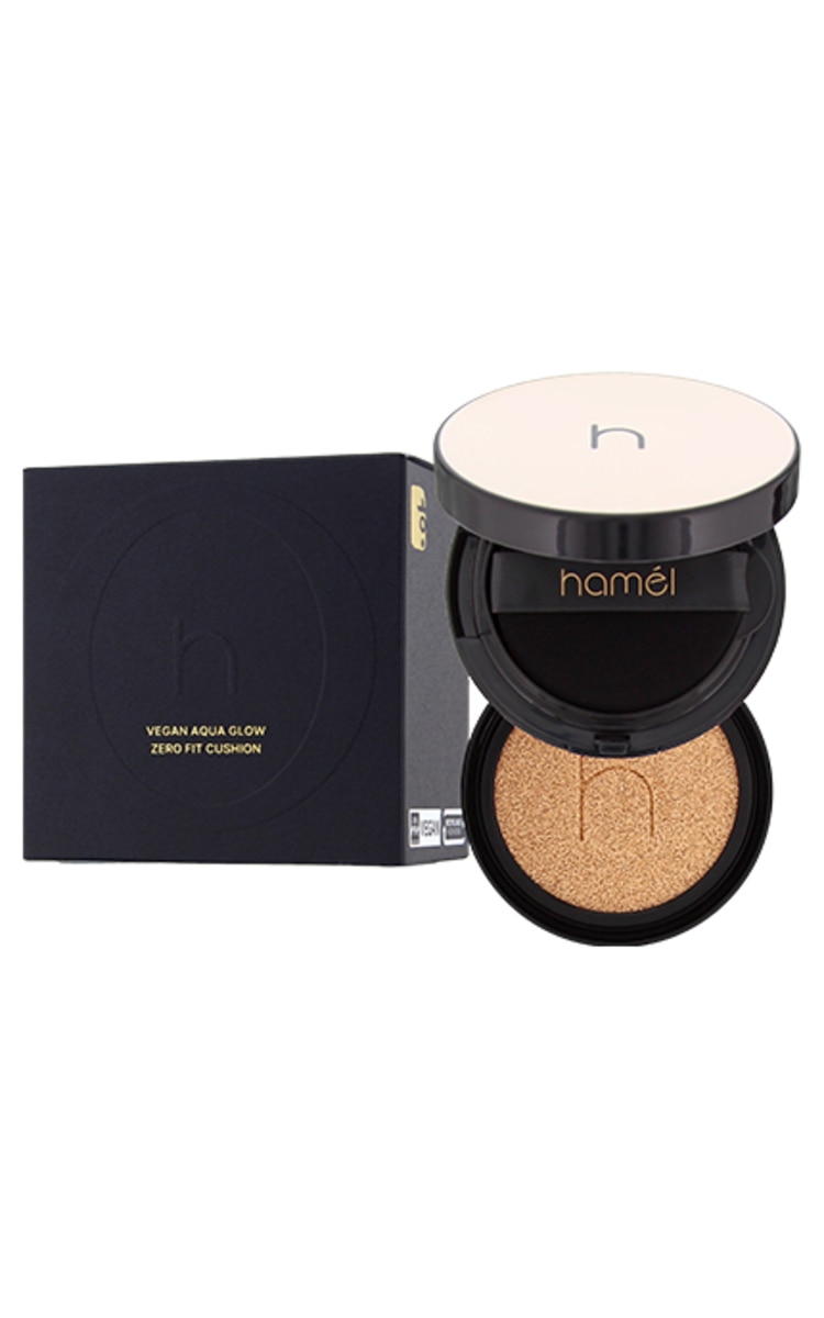 HAMEL HAMEL Vegan Aqua Glow Zero-Fit SPF50+ PA++++ kušons ar maināmo refilu, 1 Pure, 12g+12g Pure