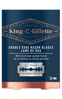KING C.GILLETTE Double Edge Razor Blades двусторонние лезвия для бритья, 10шт.