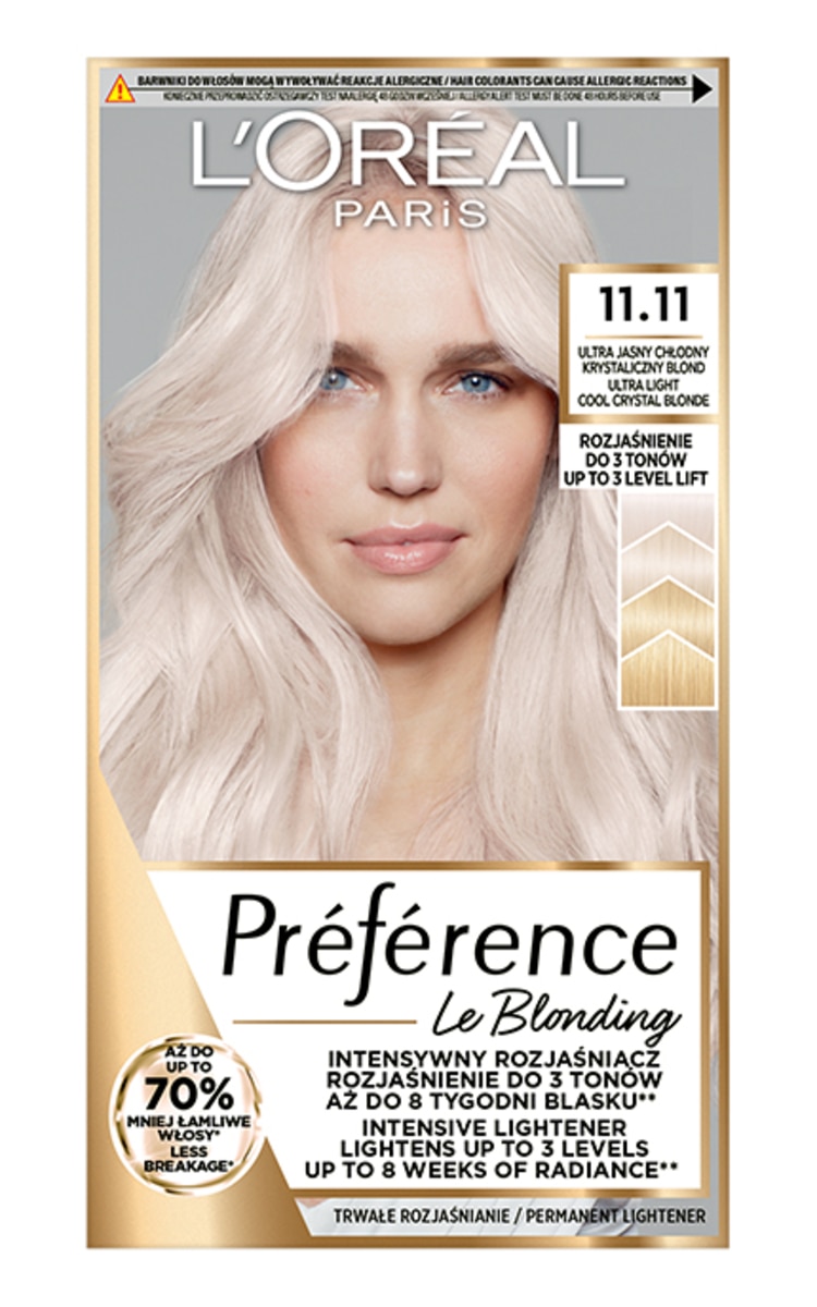 PREFERENCE PREFERENCE Le Blonding краска для волос, 11.11 Ultra Light Cool Crystal Blonde 1 шт