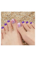 OHORA Semi Cured Gel Pedicure Strips (P Orchid) набор гелевых наклеек для педикюра, 32 наклеек