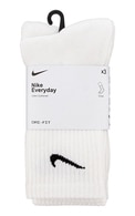 NIKE Спортивные носки, размер 38-42, White, 3 пары