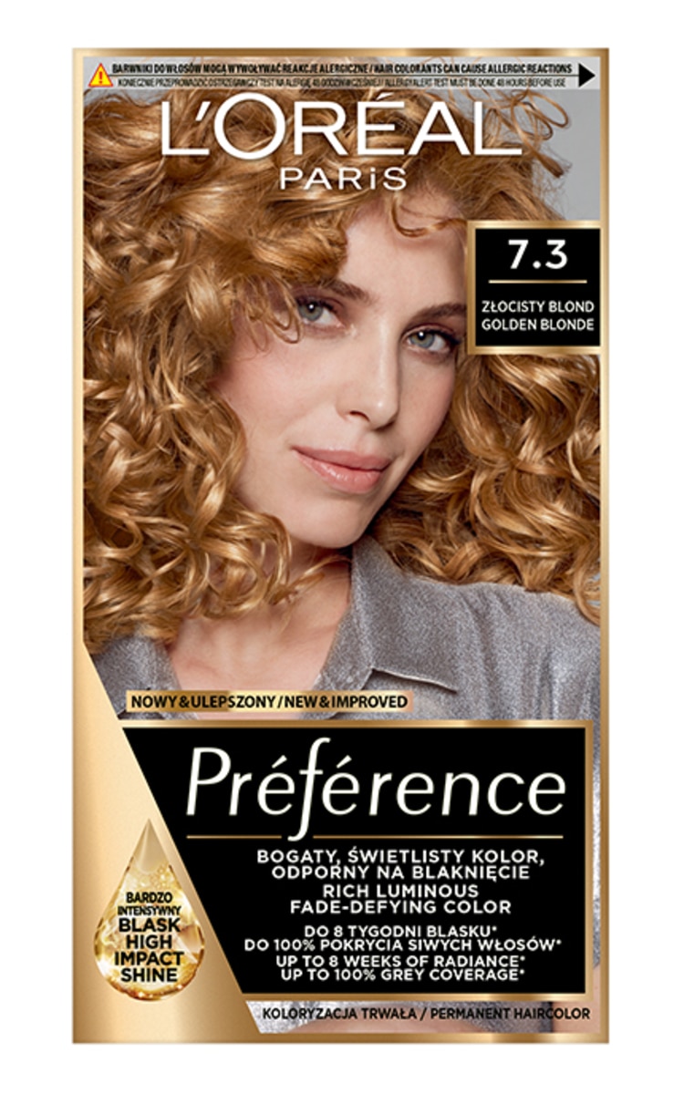 PREFERENCE PREFERENCE Краска для волос, 7.3 Golden Blonde