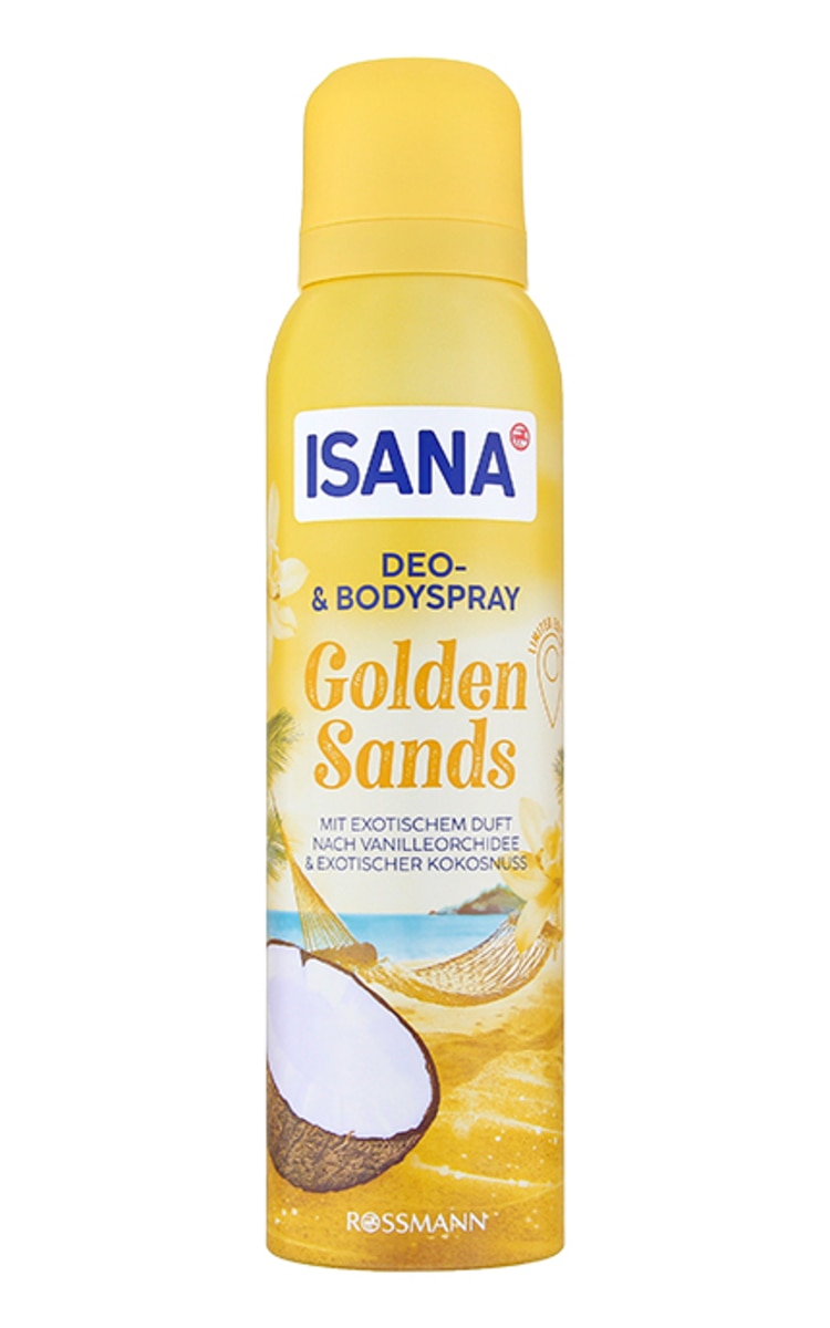 ISANA ISANA Golden Sands izsmidzināms dezodorants & ķermeņa sprejs, 150ml