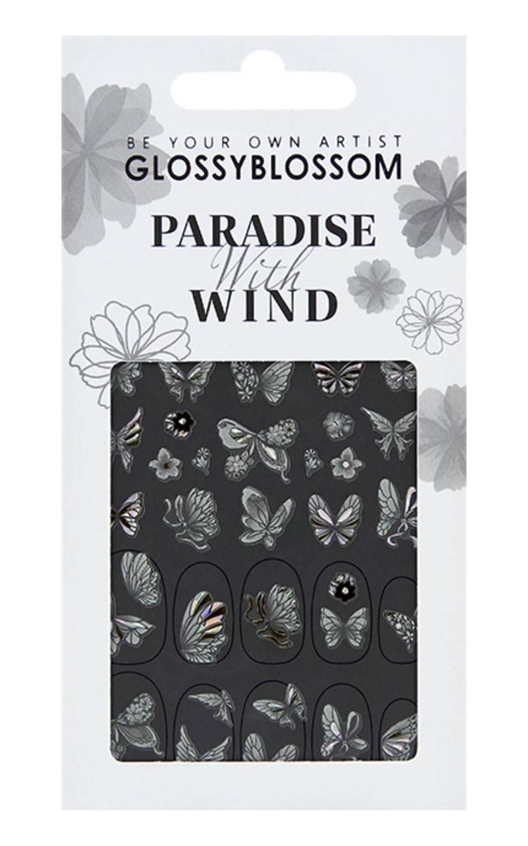 GLOSSY BLOSSOM Paradise With Wind 1908 наклейки для ногтей 1 шт