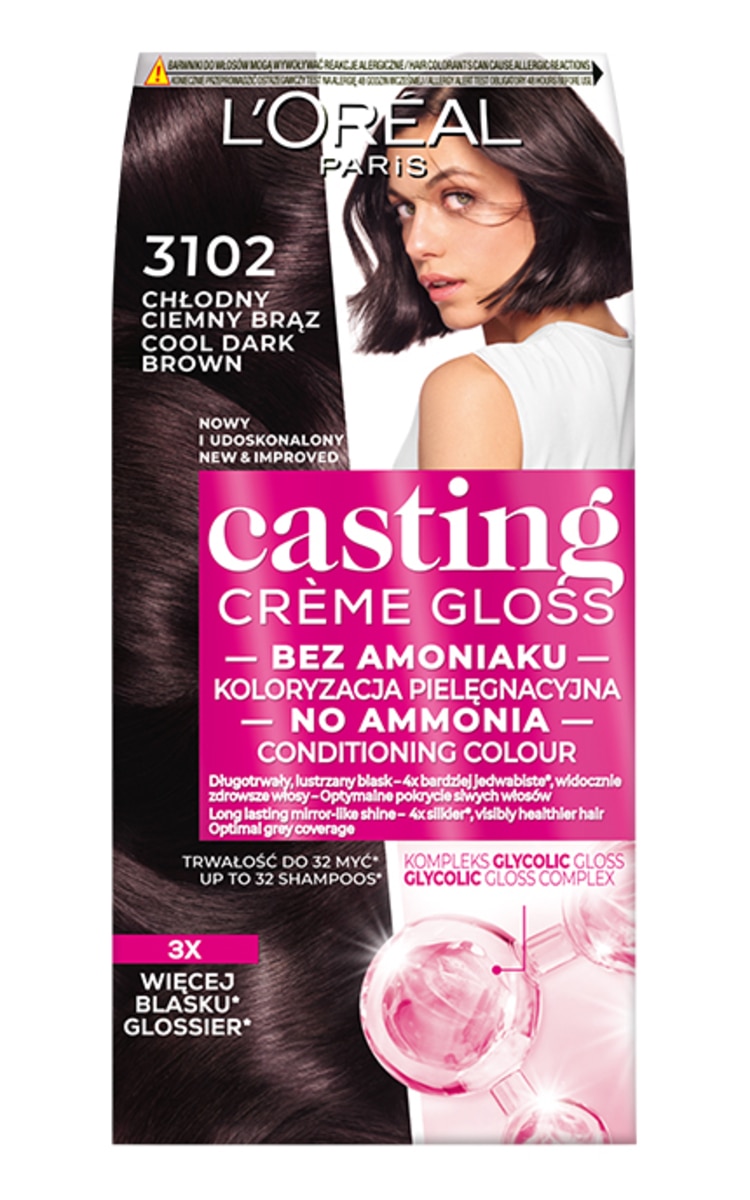 CASTING CASTING Creme Gloss matu krāsa, 3102 Cool Dark Brown