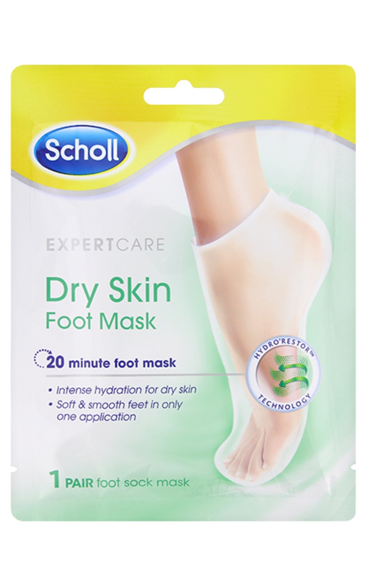 SCHOLL SCHOLL Dry Skin pēdu maska-zeķītes ar makadamijas eļļu, 1pāris 1 gab.