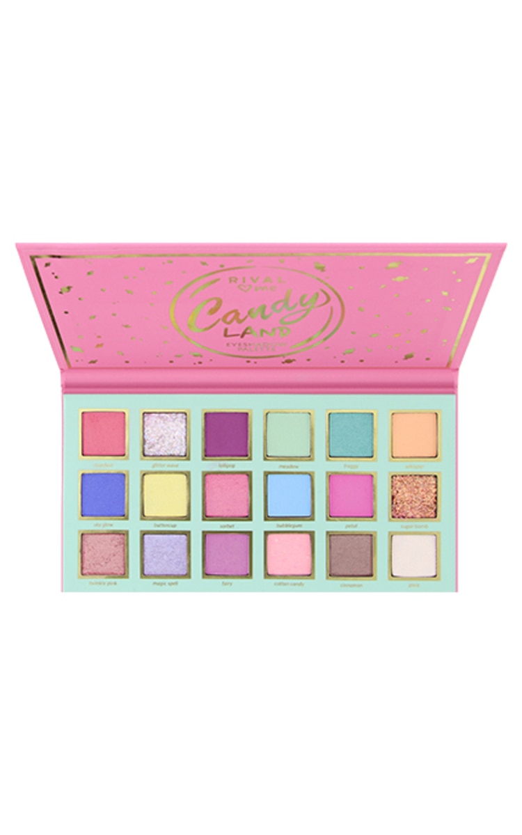 RIVAL LOVES ME RIVAL LOVES ME Eyeshadow Palette acu ēnu palete, 18 toņi, Candyland, 14g